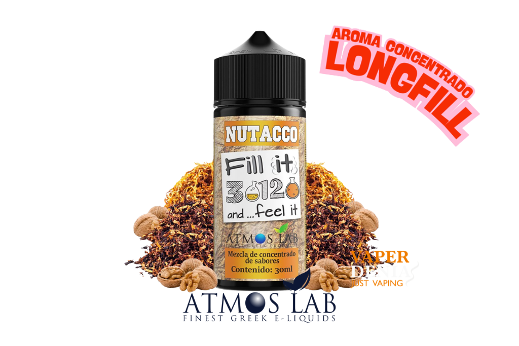 Aroma Nutacco 30ml Longfill Atmos Lab 120ml