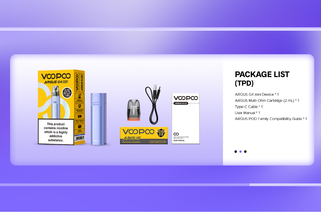 Voopoo Argus G4 Mini 1650mAh | Pod Compacto de 30W Compatible con Pods Argus - Imagen 12