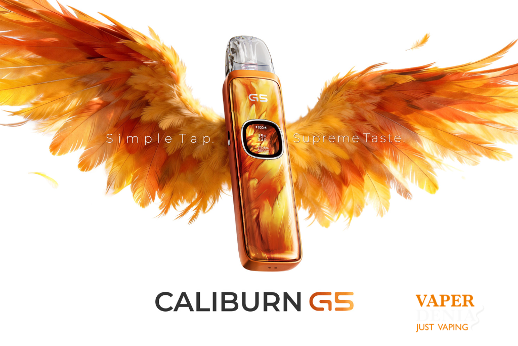 Compra el Uwell Caliburn G5 Pod Kit con batería de 1600mAh, hasta 35W de potencia, airflow ajustable, pantalla a color y compatibilidad con pods GPP y G3